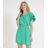 Šaty krátke s opaskom letný krátky rukáv dámske (S/M ONE SIZE) TALIANSKA MÓDA IMM22U7225