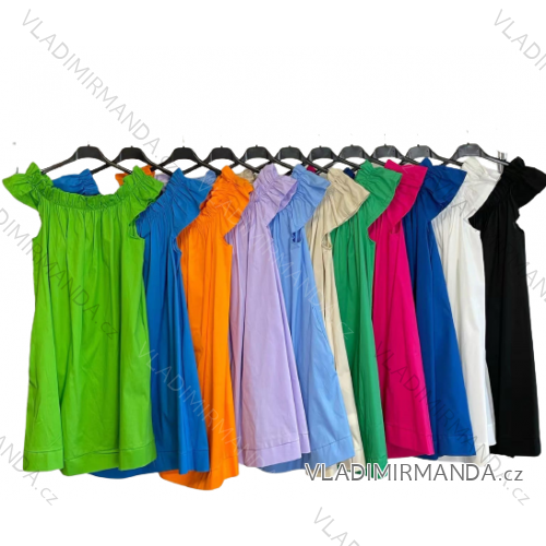 Šaty letné carmen plátené bez rukávov dámske (S/M ONE SIZE) TALIANSKA MÓDA IMM22U922