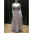 Šaty dlhé spoločenské elegantné plesové na ramienka dámske (S/M ONE SIZE) TALIANSKA MÓDA IMM22409