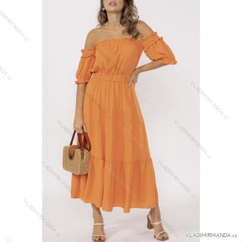 Šaty dlhé letný carmen dámske (S/M/L ONE SIZE) TALIANSKA MÓDA IMWA221507
