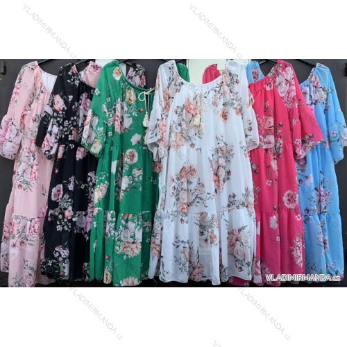 Šaty letné šifónové carmen dámske (S/M ONE SIZE) TALIANSKA MÓDA IMWM221525