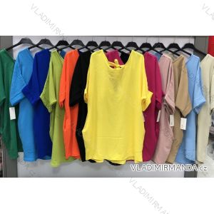 Šaty elegantný letný krátky rukáv dámske (S/M/L ONE SIZE) TALIANSKA MÓDA IMWG221528