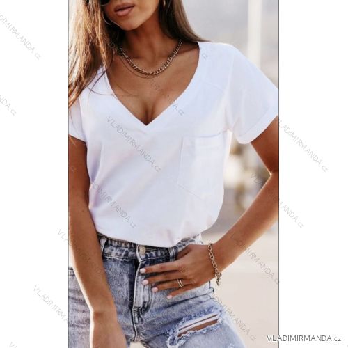 Tričko bavlnené oversize krátky rukáv dámske (S/M ONE SIZE) TALIANSKA MÓDA IMWG221632