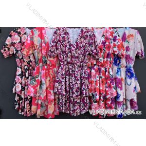 Šaty letné elegantný krátky rukáv dámske (S/M ONE SIZE) TALIANSKA MÓDA IMWM221641