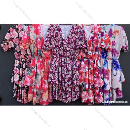 Šaty letné elegantný krátky rukáv dámske (S/M ONE SIZE) TALIANSKA MÓDA IMWM221641
