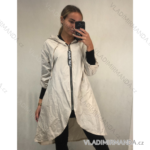 Bunda kabát parka šustáková vetrovka dámska (M/L/XL ONE SIZE) TALIANSKA MÓDA IMD22127/DR M / L béžová