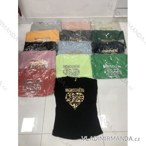 Tričko krátky rukáv dámske (M-XL) TURECKÁ MÓDA TMWG22GY986