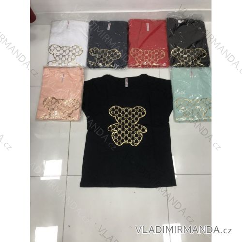 Tričko krátky rukáv dámske nadrozmer (2XL-4XL) TURECKÁ MÓDA TMWG22GY966