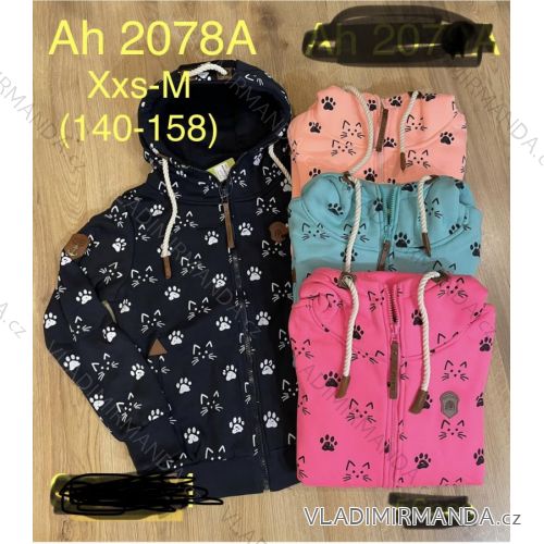 Mikina na zips s kapucňou dorast dievčenské (140-158/2XS-M) VINTE VIN22AH2078A