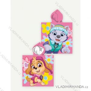 Pončo paw patrol bavlnené detské dievčenské (55x110 cm) SETINO PAW-H-PONCHO-110