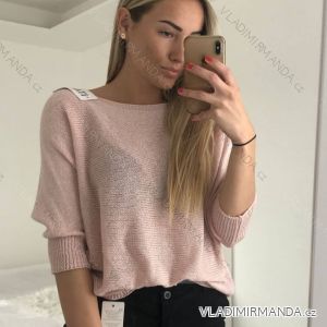Sveter tenký oversize dlhý rukáv dámsky (M/L ONE SIZE) TALIANSKA MÓDA IM422122