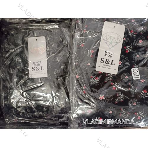 Legíny slabé 3/4 dámske (M-2XL) SAL SMILING SAL22D-02
