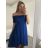 Šaty carmen cez ramená letné dámske (S/M ONE SIZE) TALIANSKA MÓDA IMM22U5368/DR BÉŽOVÁ