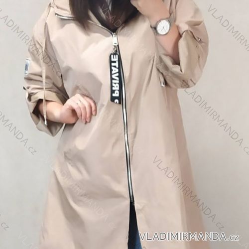 Bunda šusťáková s kapucňou dámska nadrozmer (XL/2XL/3XL ONE SIZE) TALIANSKA MóDA IMC22316