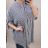 Košile krátký rukáv dámské nadrozměrné Viskozové (XL-5XL) ITALSKÁ MÓDA IM4211661 tmavě modrá