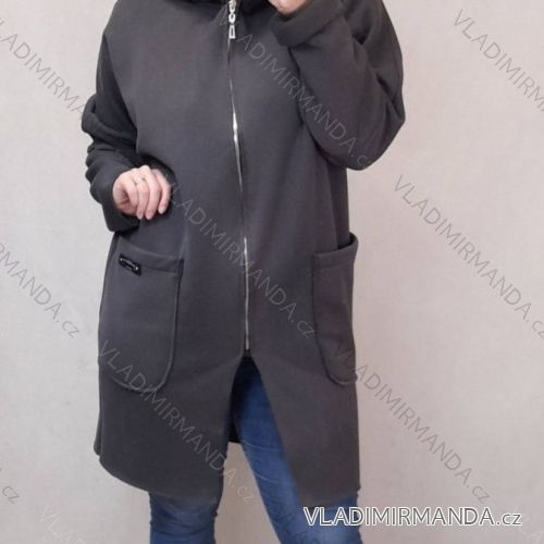 Mikina teplá dlhý rukáv dámska (XL / XXL ONE SIZE) POĽSKÁ MÓDA PM620019