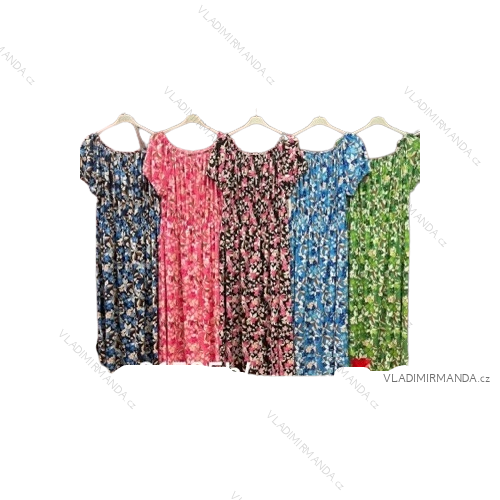 Šaty dlhé krátky rukáv dámske nadrozmer (3XL/4XL ONE SIZE) TALIANSKA MÓDA IMWQ22039