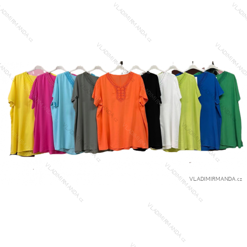 Tunika krátky rukáv dámska nadrozmer (3XL/4XL ONE SIZE) TALIANSKA MÓDA IMWQ22041