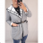 Kabát s kapucí a páskem dámský (M/L ONE SIZE) ITALSKÁ MÓDA IMP21176 <p>šedá</p> ML