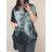 Tunika oversize krátky rukáv s príveskom dámska nadrozmer (3XL/4XL ONE SIZE) TALIANSKA MóDA IM422FABIA/DR