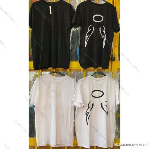 Tunika oversize krátky rukáv dámska (UNI S / M) TALIANSKÁ MÓDA IMD20434 čierna S/M