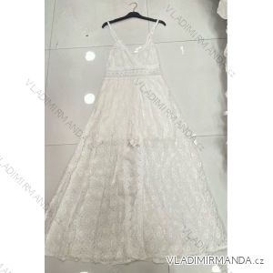 Šaty krajkové na ramienka dámske bavlnené (S/M/L ONE SIZE) TALIANSKA MÓDA IMWB221644