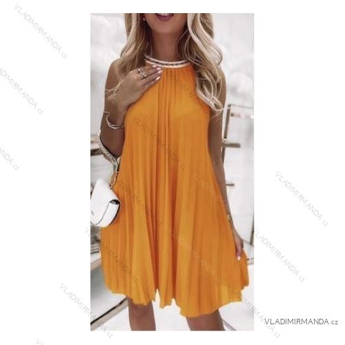 Šaty letné šifónové bez rukávov dámske (S/M/L ONE SIZE) TALIANSKA MÓDA IMWB221653