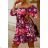 Šaty letný carmen cez ramená kvetované dámske (S/M/L ONE SIZE) TALIANSKA MÓDA IMWA221665