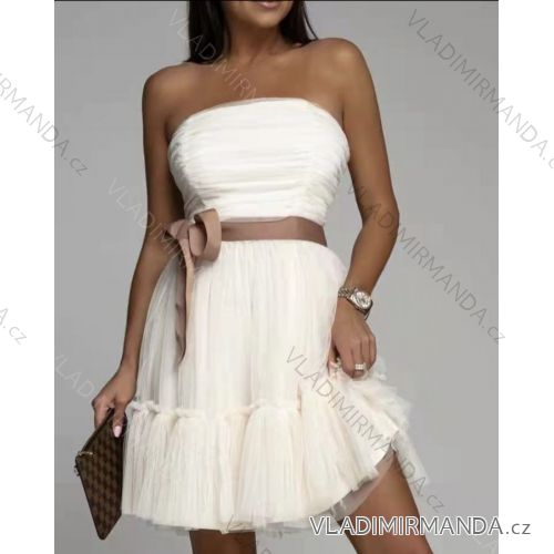 Šaty elegantný carmen tilové dámske (S/M/L ONE SIZE) TALIANSKA MÓDA IMWG221675
