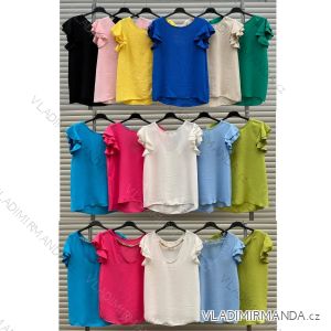 Tunika/blúzka s retiazkou krátky rukáv dámska (S/M/L ONE SIZE) TALIANSKA MÓDA IMWG221695