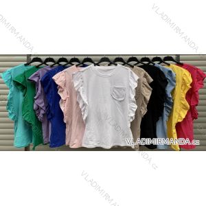 Tunika krátky rukáv bavlnená dámska (S/M/L ONE SIZE) TALIANSKA MÓDA IMWM221702