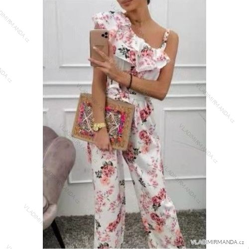 Overal dlhý carmen na ramienka kvetované dámsky (S/M/L ONE SIZE) TALIANSKA MÓDA IMWA221829