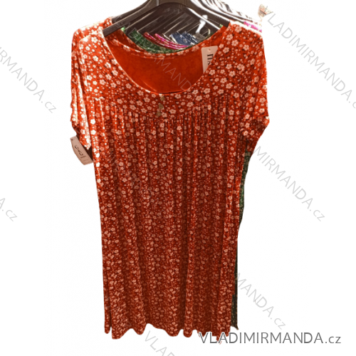 Šaty letné voľnočasové krátky rukáv dámske nadrozmer viskoza (XL/2XL/3XL) TALIANSKA MÓDA IM4H2558