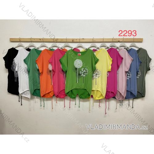 Tunika oversize krátky rukáv dámska viskoza nadrozmer (XL/2X/3XL ONE SIZE) TALIANSKA MÓDA IMWT222293A