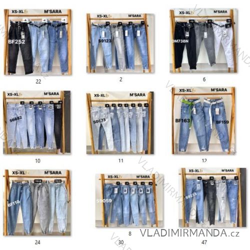 Rifle jeans dámske (xs-5xl) katalóg M.SARA MSR22rifle-apríl
