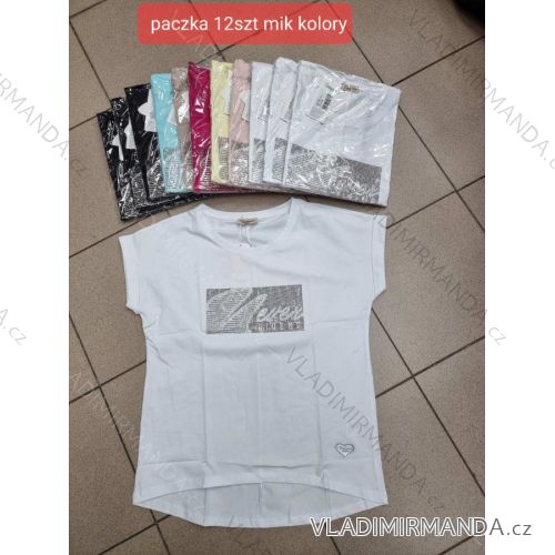 Tričko krátky rukáv dámske (S/M ONE SIZE) TURECKÁ MÓDA TMWG22G5549