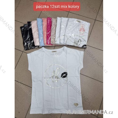 Tričko krátky rukáv dámske (S/M ONE SIZE) TURECKÁ MÓDA TMWG22G53225