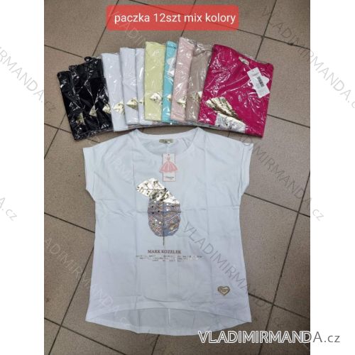 Tričko krátky rukáv dámske (S/M ONE SIZE) TURECKÁ MÓDA TMWG22G533