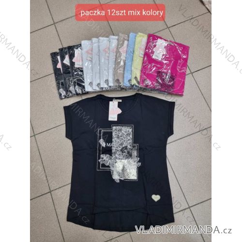 Tričko krátky rukáv dámske (S/M ONE SIZE) TURECKÁ MÓDA TMWG22G55500