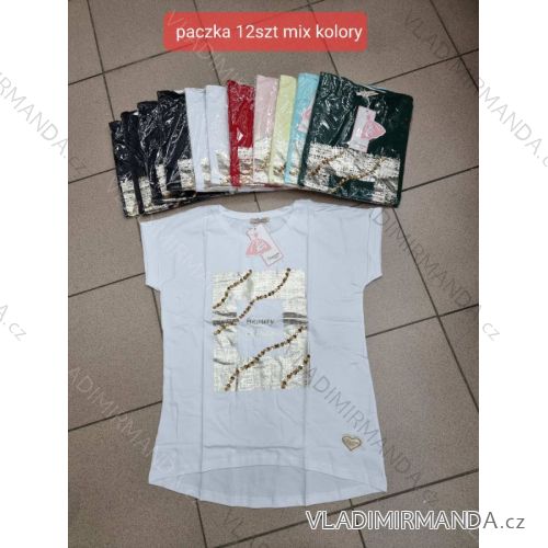 Tričko krátky rukáv dámske (S/M ONE SIZE) TURECKÁ MÓDA TMWG22G5656