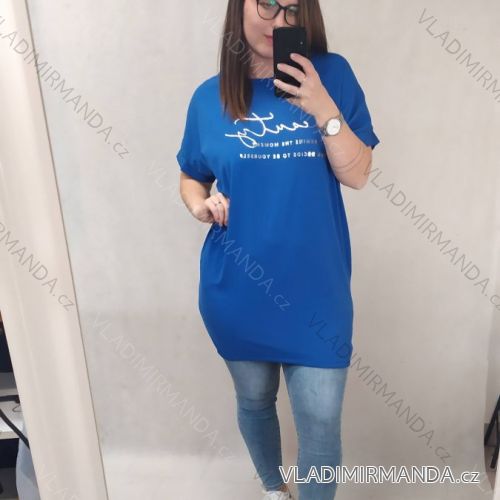 Tunika krátky rukáv dámska nadrozmer (4XL/5XL ONE SIZE) TALIANSKA MÓDA IM422330