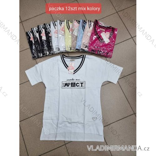 Tričko krátky rukáv dámske (S/M ONE SIZE) TURECKÁ MÓDA TMWG22G5545