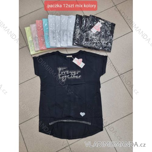 Tričko krátky rukáv dámske (S/M ONE SIZE) TURECKÁ MÓDA TMWG22G5556