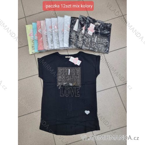 Tričko krátky rukáv dámske (S/M ONE SIZE) TURECKÁ MÓDA TMWG22G525