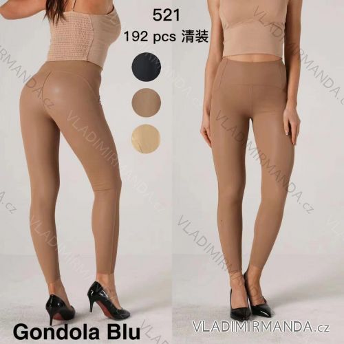 Legíny dlhé koženkové tenké dámske (S-XL) TALIANSKA MÓDA IMM23FD521