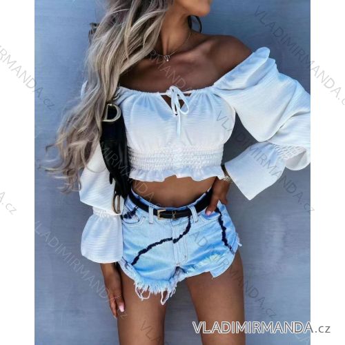 Top carmen letný dlhý rukáv dámsky (S/M ONE SIZE) TALIANSKA MÓDA IMWE221954