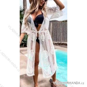Šaty/župan letné plavkové krátky rukáv dámske (S/M ONE SIZE) TALIANSKA MÓDA IMWB222024