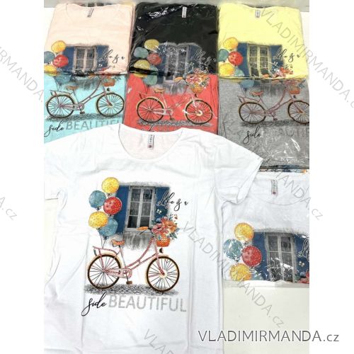Tričko krátky rukáv dámske (M-XL) TURECKÁ MÓDA TMWG22GYA0229