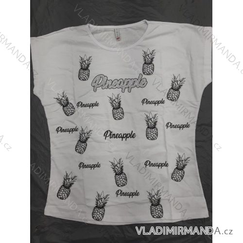 Tričko krátky rukáv dámske nadrozmer (2XL-4XL) TURECKÁ MÓDA TMWG22GYA0269