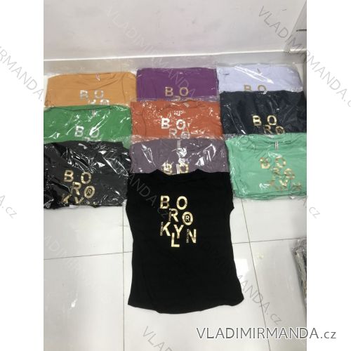 Tričko krátky rukáv dámske (M-XL) TURECKÁ MÓDA TMWG22GYA0253